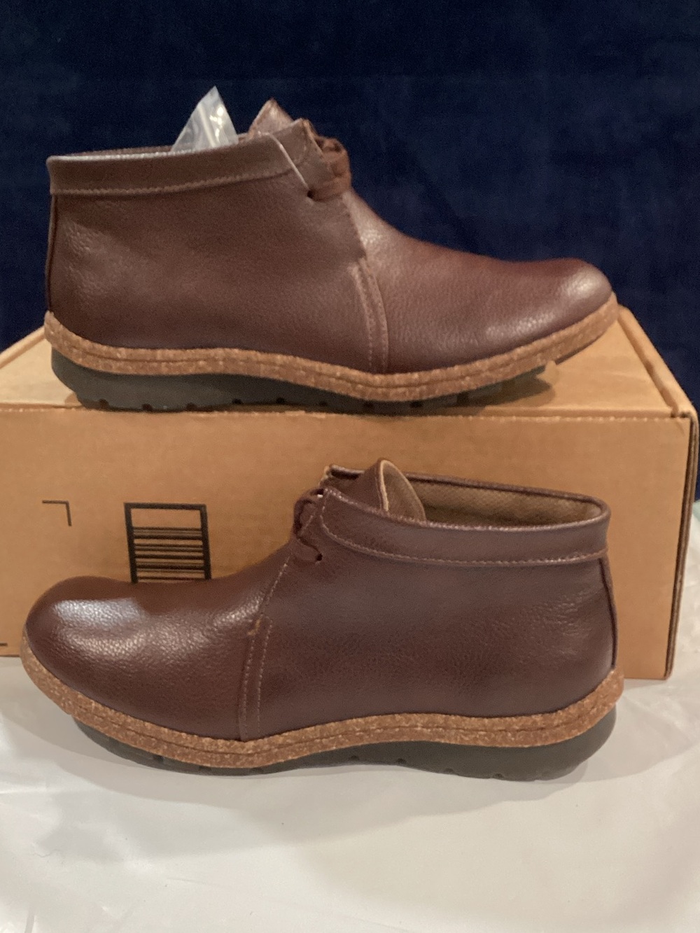 b.o.c. Born Concept Nadia Brown Lace-Up Comfort Ankle Booties